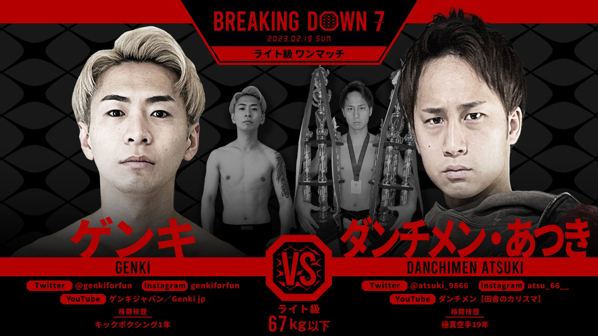 ゲンキ vs ダンチメン・あつき　【 Breakingdown7 】 試合結果・レポート
